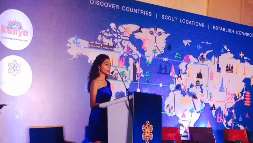 Dhwani Rao emceeing a global conference